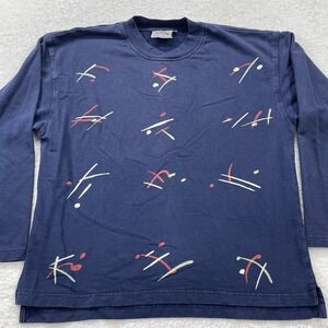 VINTAGE‎ Saither Bluff Point NY Cotton Long Sleeve Shirt Women's S/M USA Made